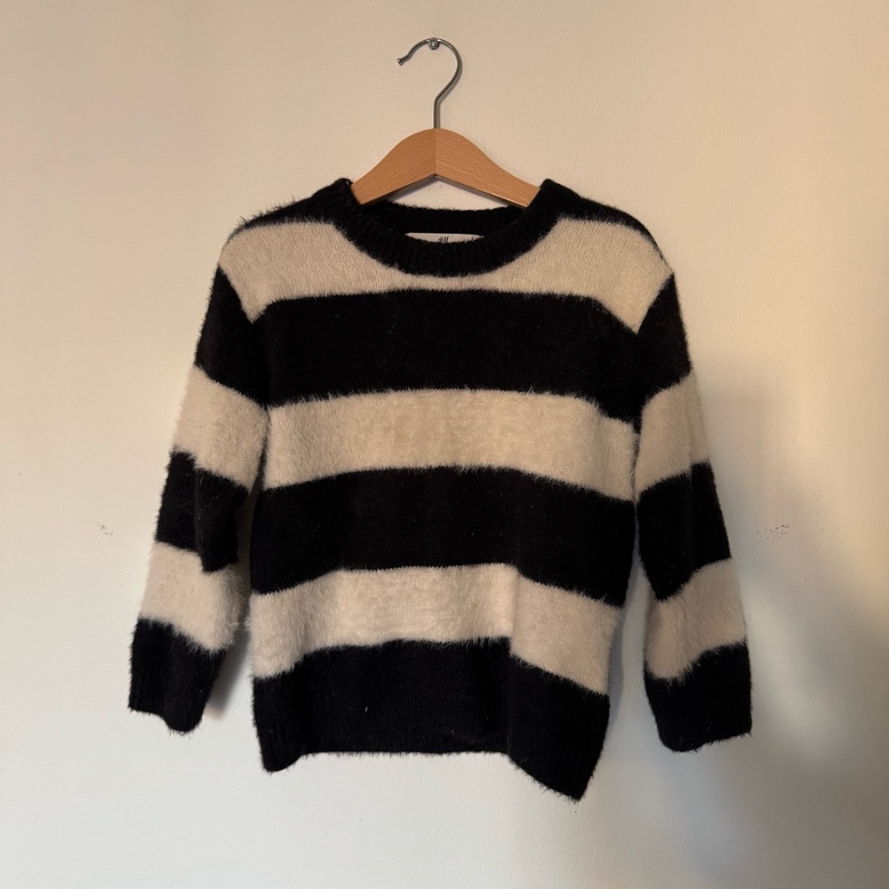 H&M Black and White Striped Sweater